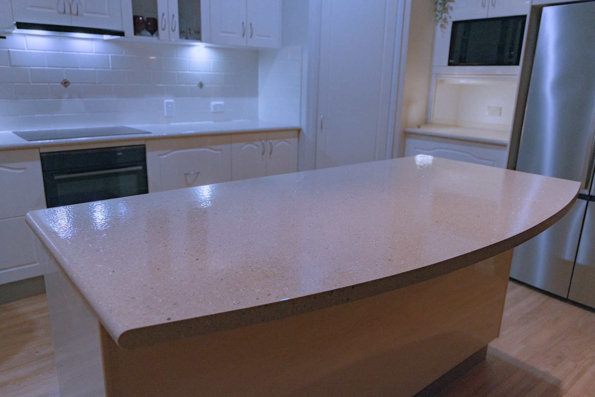 Kitchen island after epoxy resurfacing